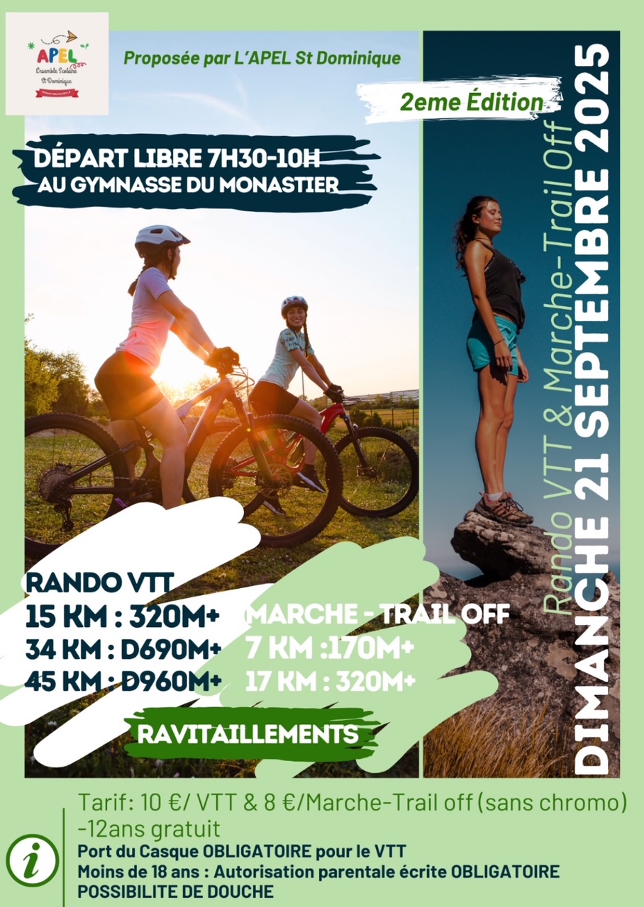 Rando VTT/Marche Dimanche 21 septembre